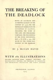 Cover of: The breaking of the deadlock by J. McCan Davis, J. McCan Davis