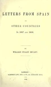 Cover of: Letters from Spain and other countries in 1857 and 1858