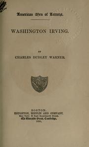 Cover of: Washington Irving. by Charles Dudley Warner