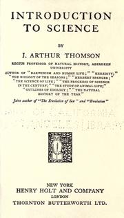 Cover of: Introduction to science by J. Arthur Thomson