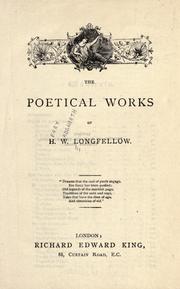 Cover of: The poetical works. by Henry Wadsworth Longfellow