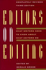 Editors on editing by Gerald Gross