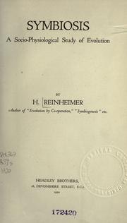 Cover of: Symbiosis by H. Reinheimer