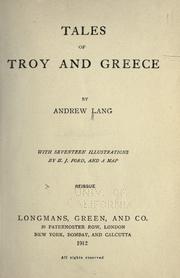 Cover of: Tales of Troy and Greece by Andrew Lang