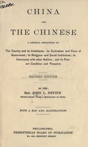 China and the Chinese by John L. Nevius