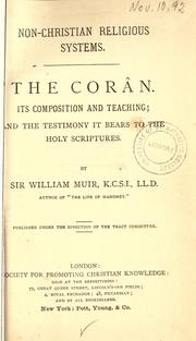 Cover of: The Corân by Sir William Muir