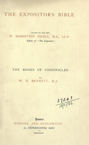 Cover of: The books of Chronicles.