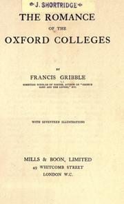 Cover of: The romance of the Oxford colleges by Francis Henry Gribble