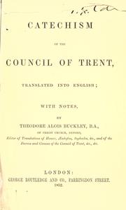 Cover of: The Catechism of the Council of Trent