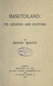Cover of: Basutoland: its legends and customs