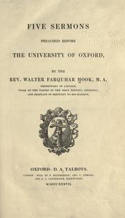 Cover of: Five sermons preached before the University of Oxford.
