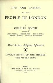 Cover of: Life and labour of the people in London by Charles Booth