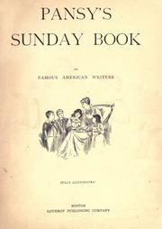 Cover of: Pansy's Sunday book