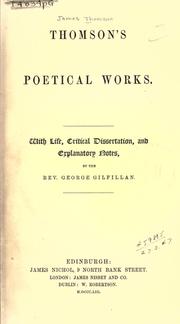 Cover of: Poetical works. by James Thomson