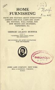 Cover of: Home furnishing by Hunter, George Leland