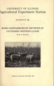 Some comparisons of methods of fattening western lambs by William Garfield Kammlade
