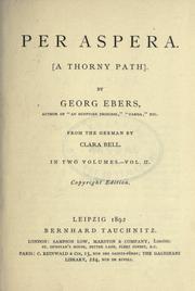 Cover of: Per aspera, a thorny path