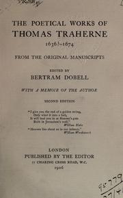 Cover of: Poetical works. by Thomas Traherne