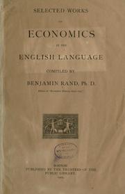Cover of: Selected works on economics in the English language