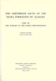 Cover of: The vertebrate fauna of the Selma Formation of Alabama. by Rainer Zangerl, Rainer Zangerl