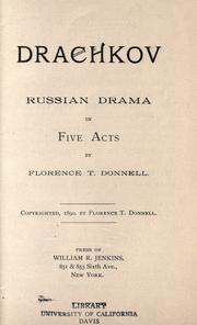 Cover of: Drachkov: Russian drama in five acts