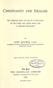 Cover of: Christianity and idealism by John Watson