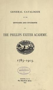 Cover of: General catalogue of officers and students, 1783-1903.