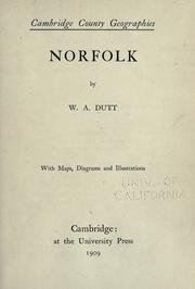 Cover of: Norfolk by Dutt, William Alfred