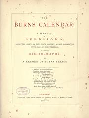 The Burns calendar by James M'Kie