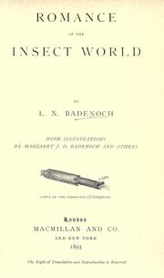 Cover of: Romance of the insect world by L. N. Badenoch