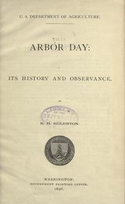 Cover of: Arbor day: its history and observance.
