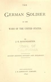Cover of: The German soldier in the wars of the United States.