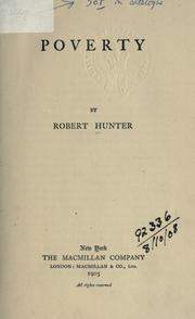 Poverty by Hunter, Robert, Hunter, Robert, Robert Hunter