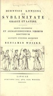 Cover of: Dionysii Longini De svblimitate by Longinus