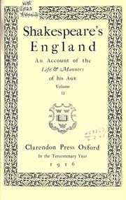 Cover of: Shakespeare's England by 