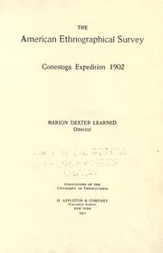 Cover of: The American ethnographical survey by Marion Dexter Learned, Marion Dexter Learned