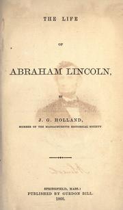 Cover of: The life of Abraham Lincoln.
