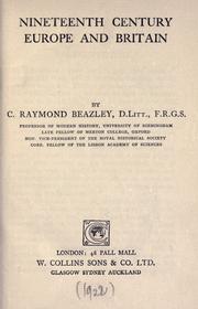 Cover of: Nineteenth century Europe and Britain. by C. Raymond Beazley