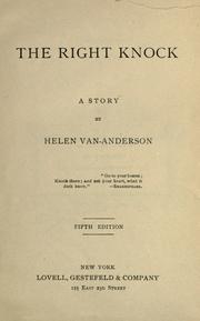 Cover of: The right knock by Helen Van-Anderson