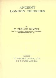 Cover of: Ancient London churches