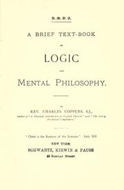 A brief text-book of logic and mental philosophy by Charles Coppens