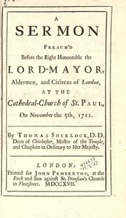 Cover of: An answer to a letter [by A.A. Sykes] sent to the Reverend Dr. Sherlock, [etc.]: relating to his sermon preach'd before the Lord-Mayor, November the 5th 1712; to which are added Some observations upon the Account the Lord Bishop of Bangor has given of his intended answer to the representation.