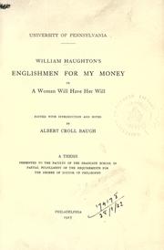 Cover of: Englishmen for my money by Haughton, William