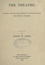 The theatre by Josiah W. Leeds