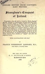 Strongbow's conquest of Ireland by Francis Pierrepont Barnard