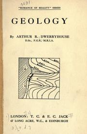 Cover of: Geology. by Arthur Richard Dwerryhouse