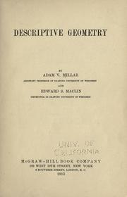 Cover of: Descriptive geometry by A. V. Millar