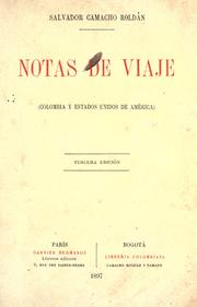 Cover of: Notas de viaje by Salvador Camacho Roldán