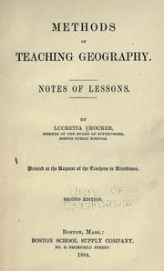 Methods of teaching geography by Lucretia Crocker