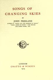 Cover of: Songs of changing skies: [poems]
